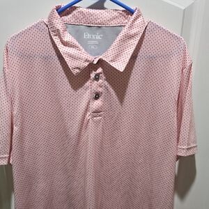 Eton Men's Polo Shirt in Pink and White